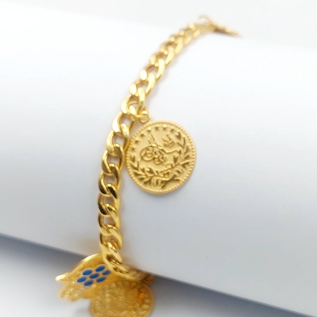 21K اسوارة دنانديش مينا مرصع-مجوهرات الشيخ سعيد-Saeed Jewelry 