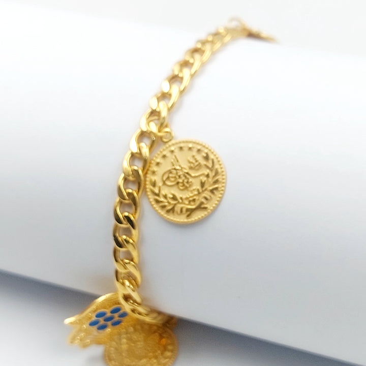 21K اسوارة دنانديش مينا مرصع-مجوهرات الشيخ سعيد-Saeed Jewelry 