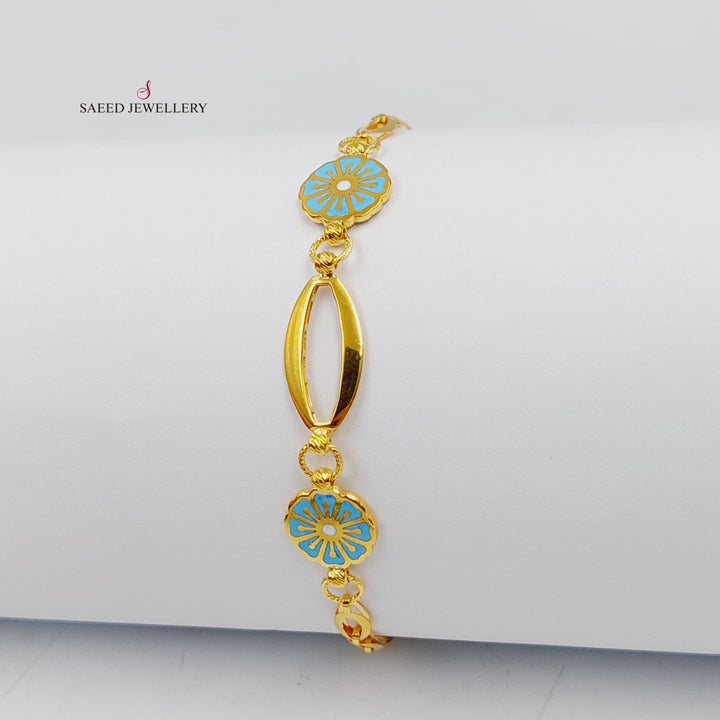 21K اسوارة تركي مينا-مجوهرات الشيخ سعيد-Saeed Jewelry 