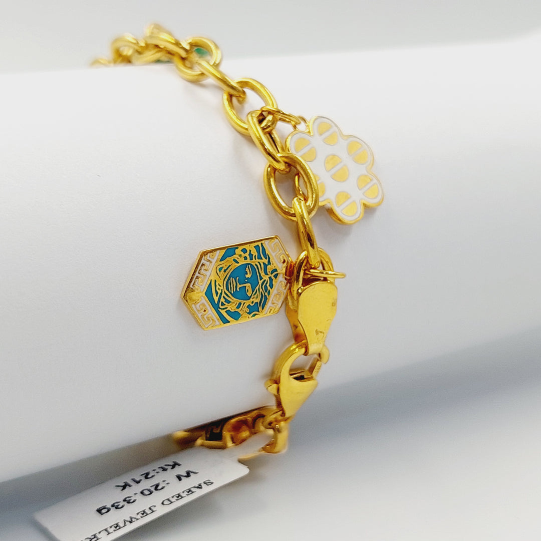 21K اسوارة دنانديش مينا-مجوهرات الشيخ سعيد-Saeed Jewelry 