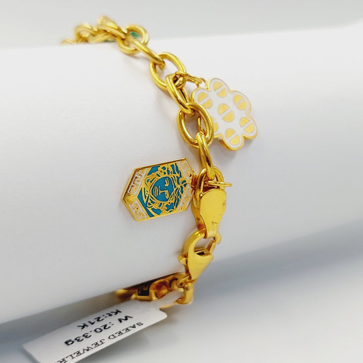 21K اسوارة دنانديش مينا-مجوهرات الشيخ سعيد-Saeed Jewelry 