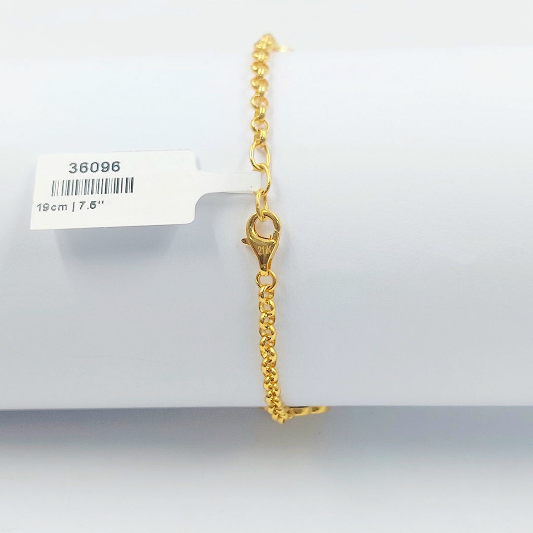 21K اسوارة اكسترا مينا مرصع-مجوهرات الشيخ سعيد-Saeed Jewelry 