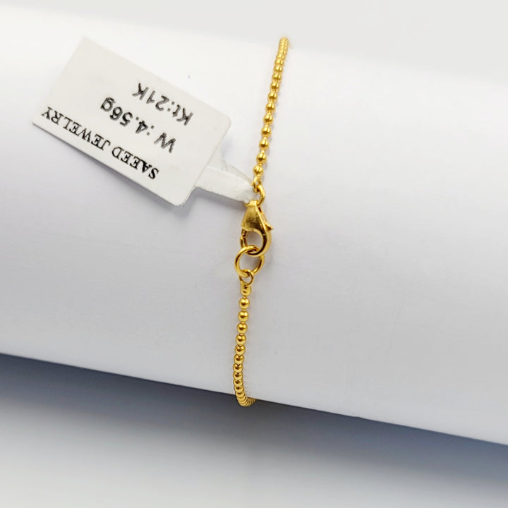 21K اسوارة مسبحة نقش-مجوهرات الشيخ سعيد-Saeed Jewelry 