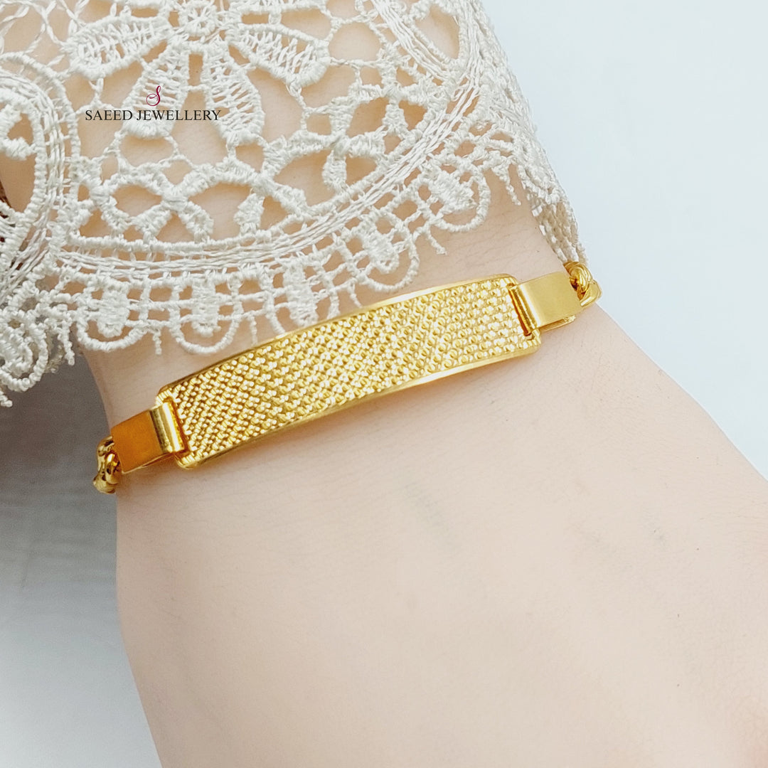 21K اسوارة بلاك نقش-مجوهرات الشيخ سعيد-Saeed Jewelry 