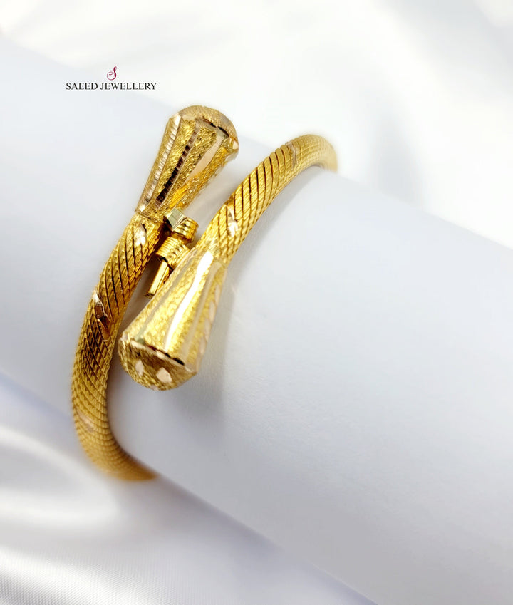 21K اسوارة انجاصة نقش-مجوهرات الشيخ سعيد-Saeed Jewelry 