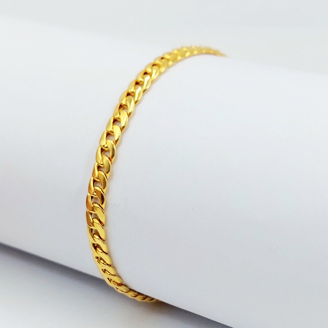21K اسوارة جنزير مبسط-مجوهرات الشيخ سعيد-Saeed Jewelry 