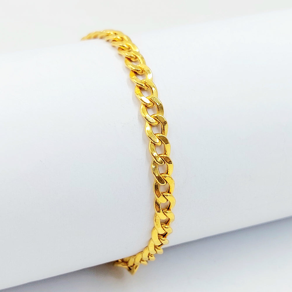 21K اسوارة جنزير مبسط-مجوهرات الشيخ سعيد-Saeed Jewelry 