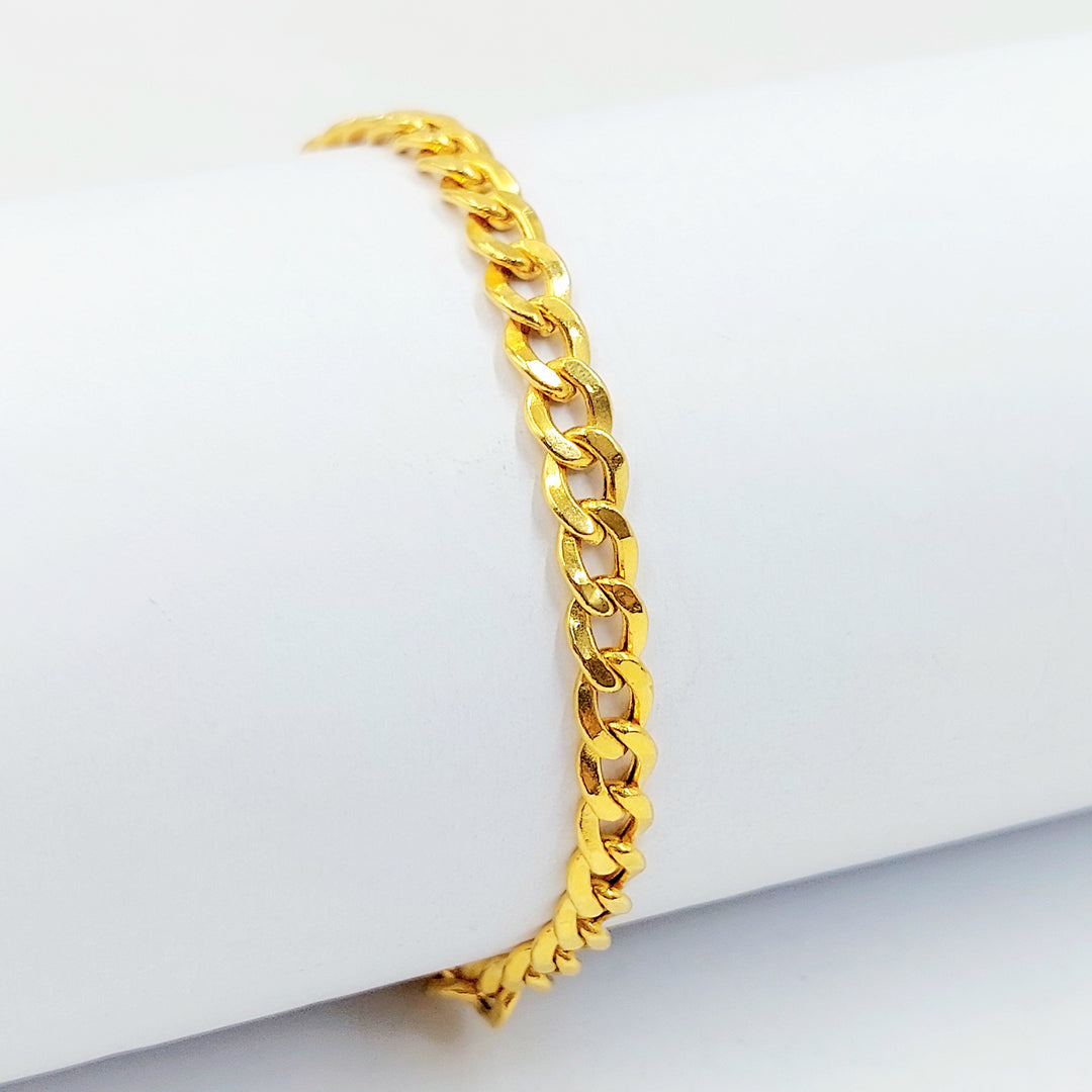 21K اسوارة جنزير مبسط-مجوهرات الشيخ سعيد-Saeed Jewelry 