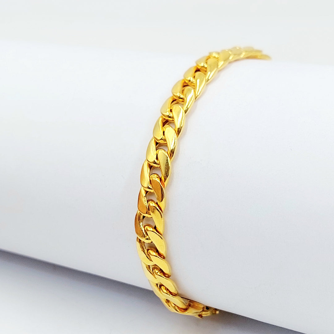 21K اسوارة جنزير مبسط-مجوهرات الشيخ سعيد-Saeed Jewelry 