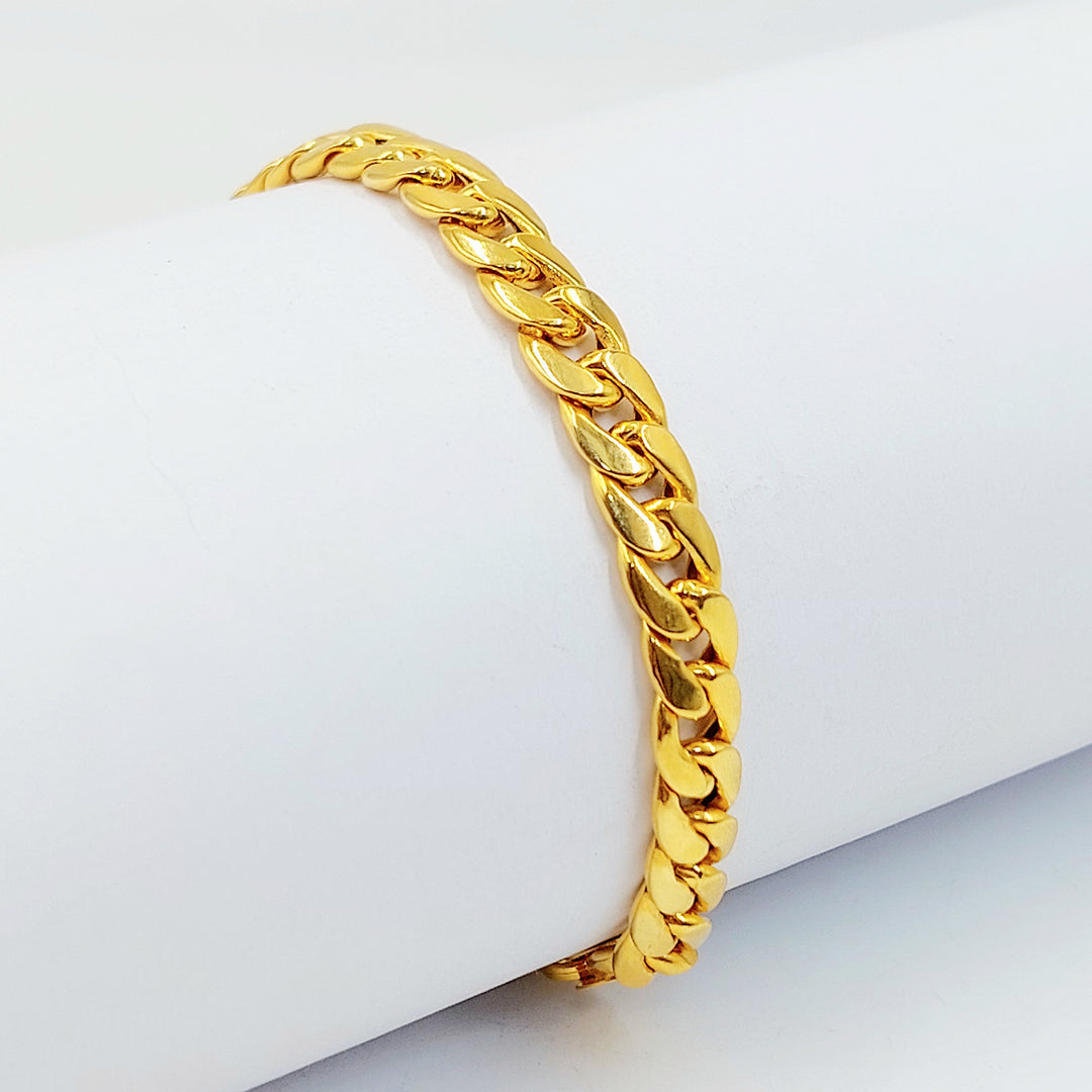 21K اسوارة جنزير مبسط-مجوهرات الشيخ سعيد-Saeed Jewelry 