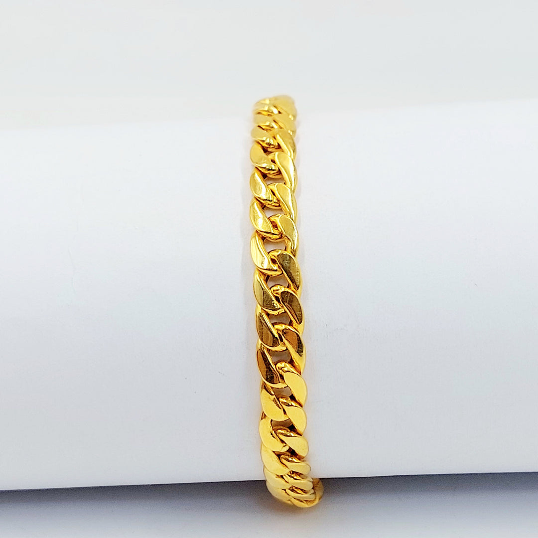 21K اسوارة جنزير مبسط-مجوهرات الشيخ سعيد-Saeed Jewelry 
