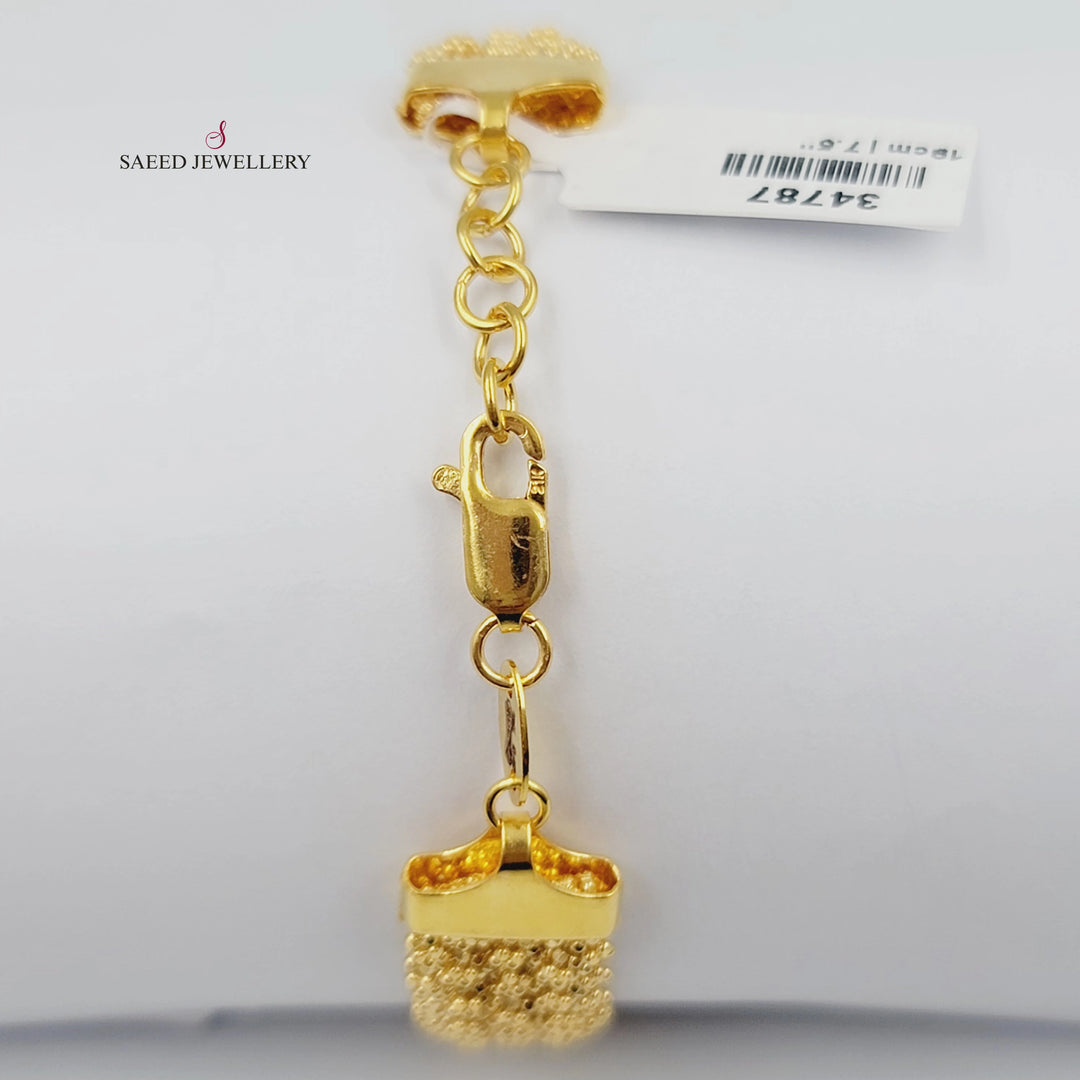 21K اسوارة فانسي-مجوهرات الشيخ سعيد-Saeed Jewelry 