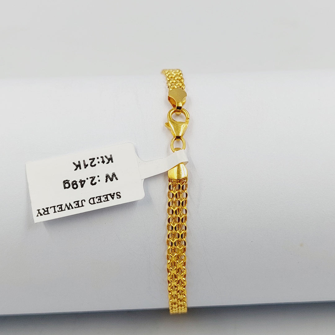 21K اسوارة فانسي-مجوهرات الشيخ سعيد-Saeed Jewelry 