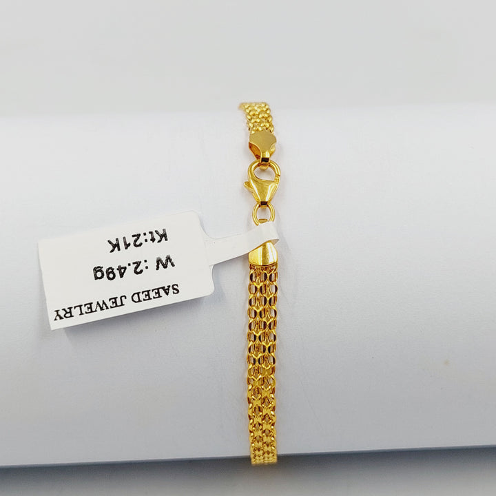 21K اسوارة فانسي-مجوهرات الشيخ سعيد-Saeed Jewelry 