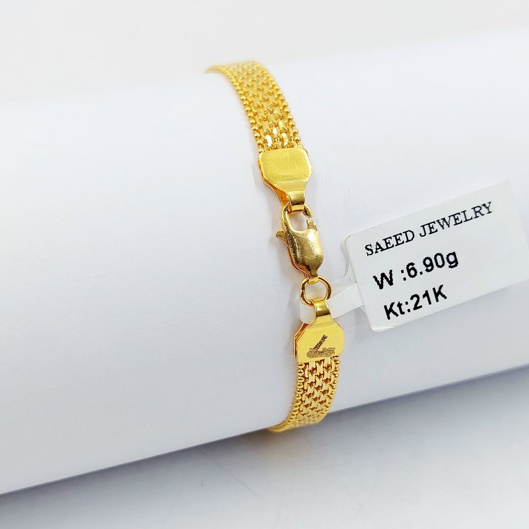 21K اسوارة فانسي-مجوهرات الشيخ سعيد-Saeed Jewelry 
