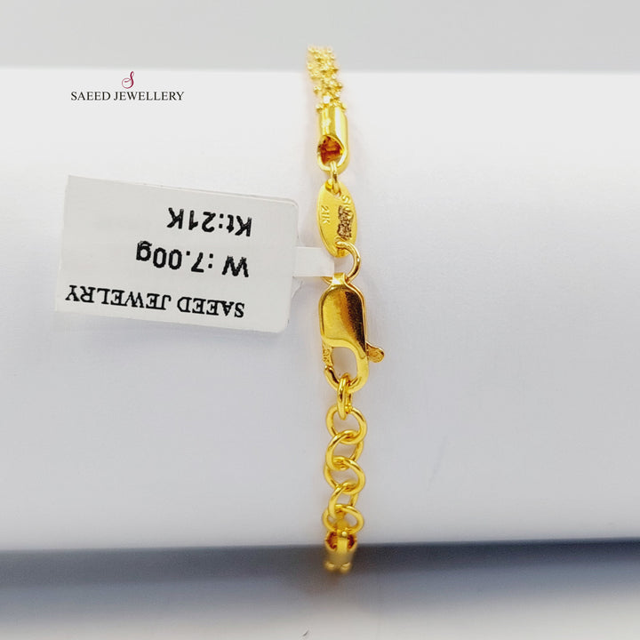 21K اسوارة فانسي-مجوهرات الشيخ سعيد-Saeed Jewelry 