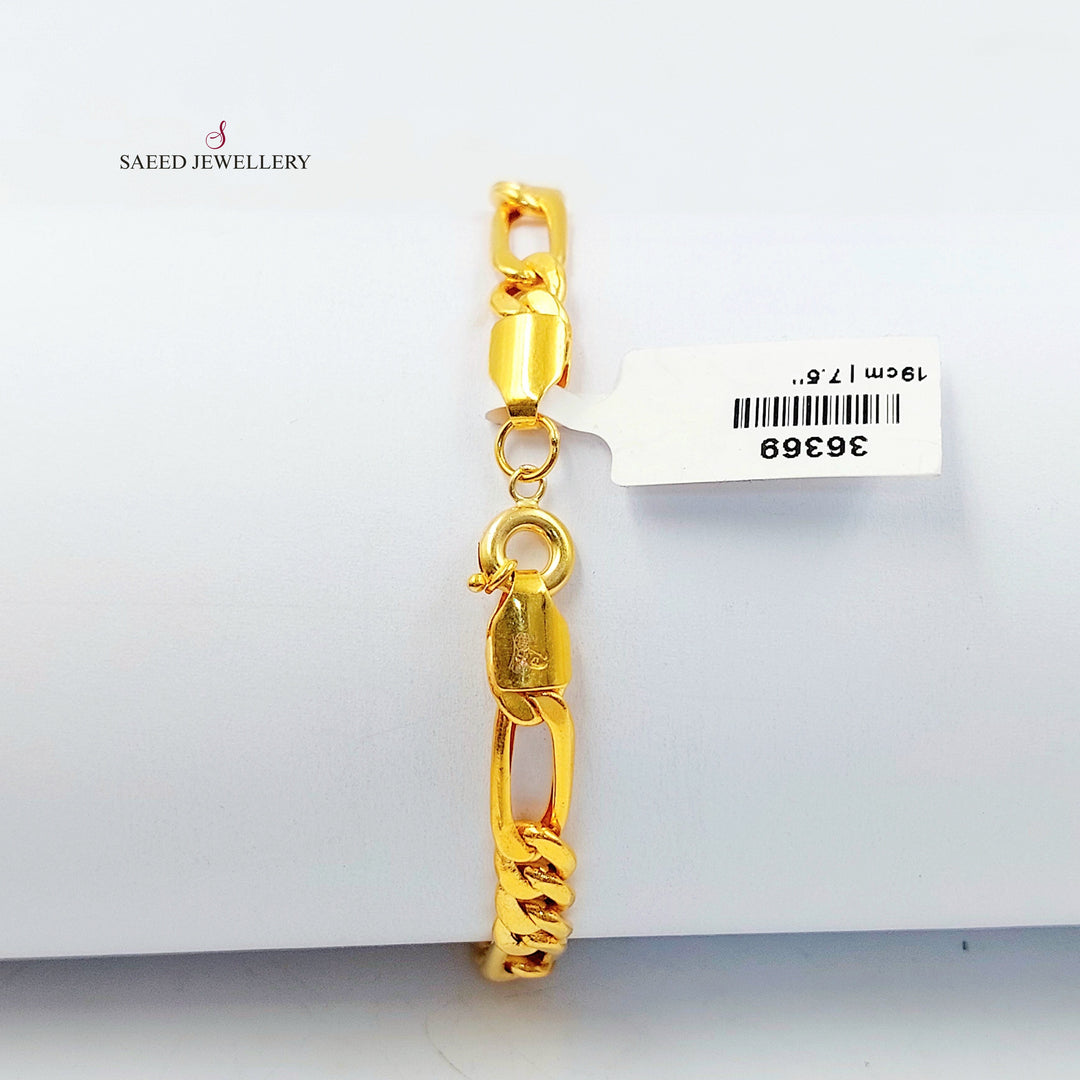 21K اسوارة فيجارو-مجوهرات الشيخ سعيد-Saeed Jewelry 