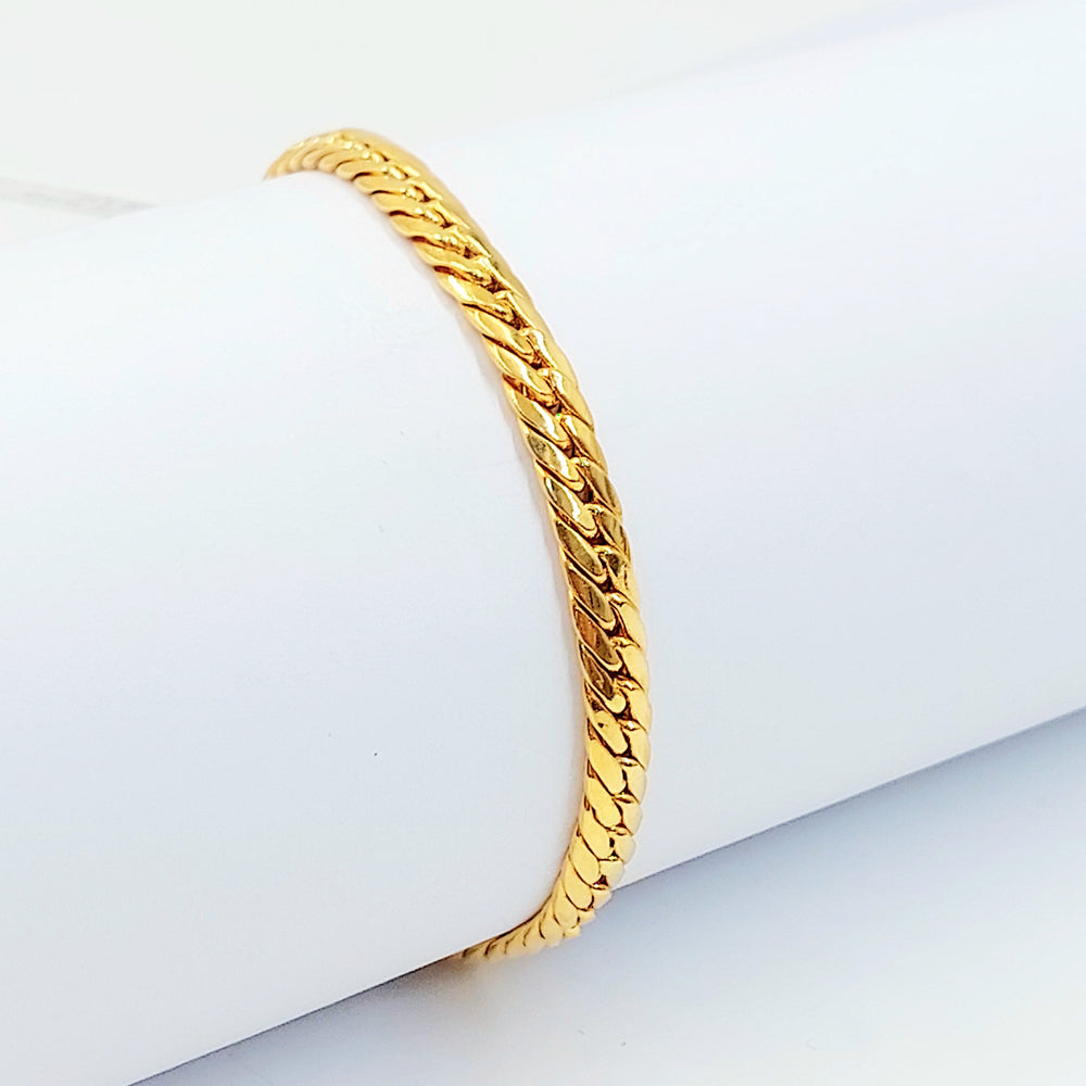 21K اسوارة مبسط-مجوهرات الشيخ سعيد-Saeed Jewelry 