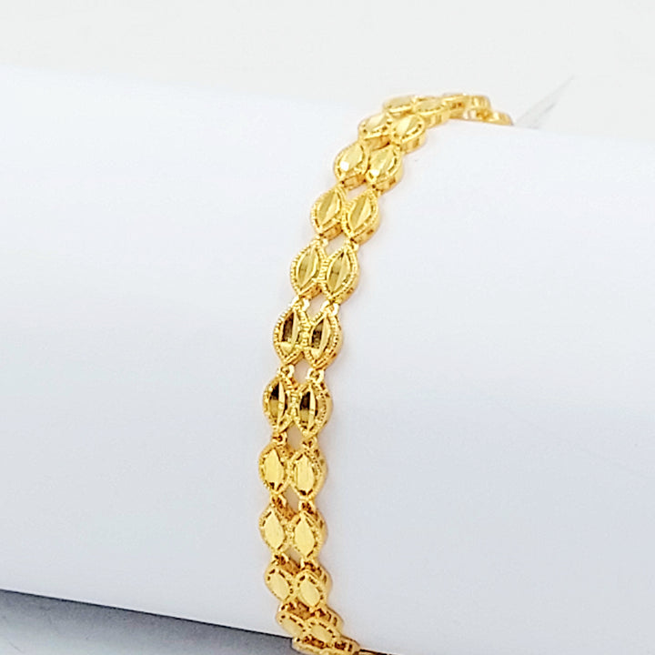 21K اسوارة نقش مبسط-مجوهرات الشيخ سعيد-Saeed Jewelry 
