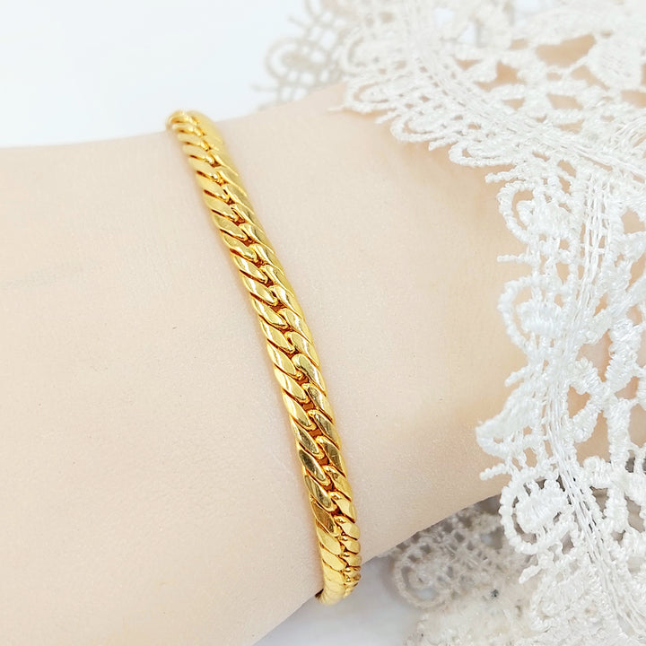 21K اسوارة مبسط-مجوهرات الشيخ سعيد-Saeed Jewelry 