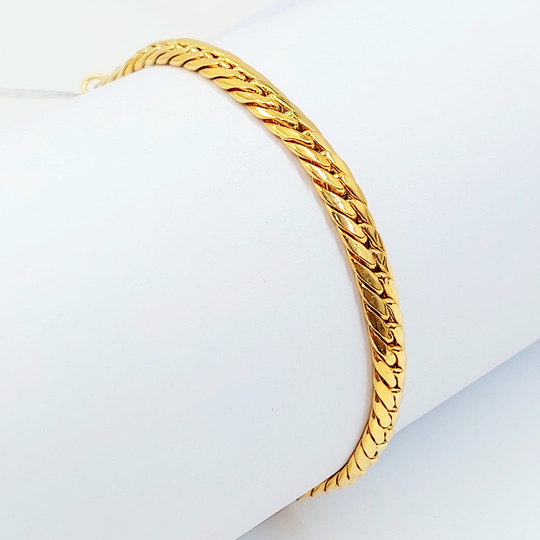 21K اسوارة مبسط-مجوهرات الشيخ سعيد-Saeed Jewelry 