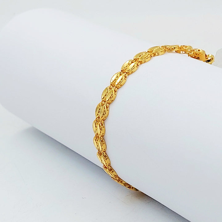 21K اسوارة نقش مبسط-مجوهرات الشيخ سعيد-Saeed Jewelry 