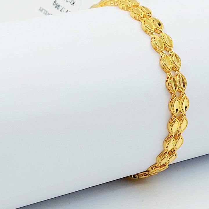 21K اسوارة نقش مبسط-مجوهرات الشيخ سعيد-Saeed Jewelry 