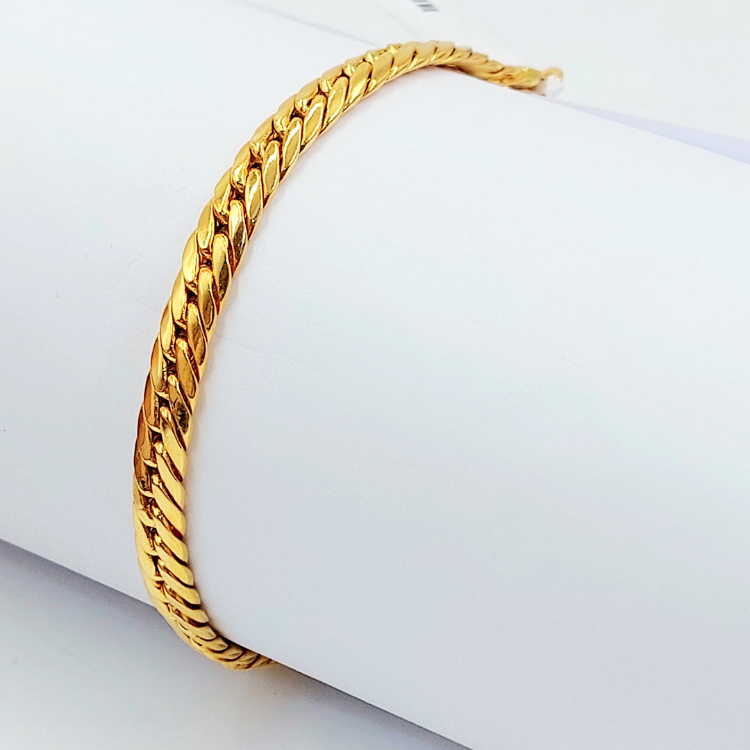 21K اسوارة مبسط-مجوهرات الشيخ سعيد-Saeed Jewelry 