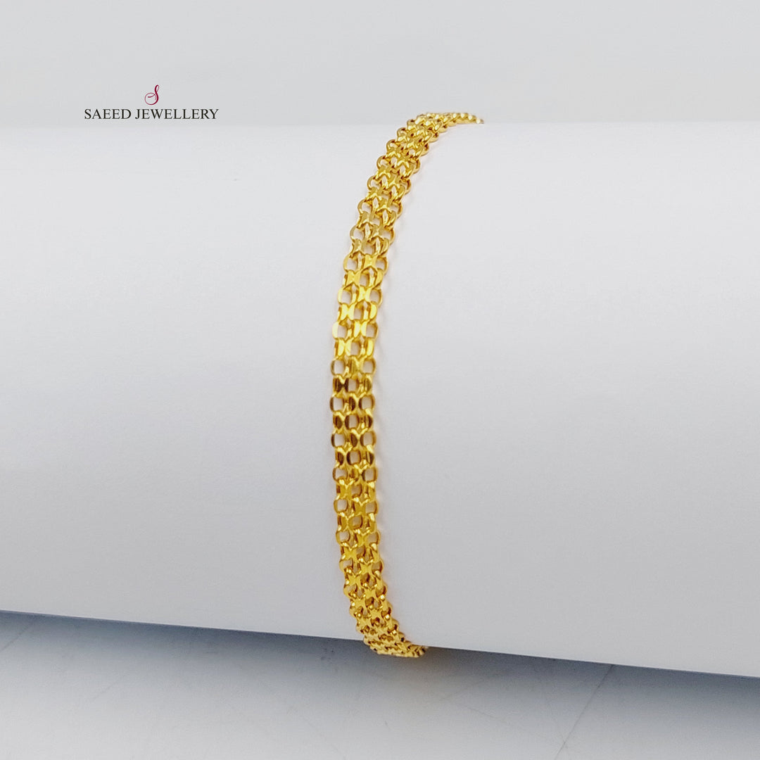 21K اسوارة مبسط-مجوهرات الشيخ سعيد-Saeed Jewelry 