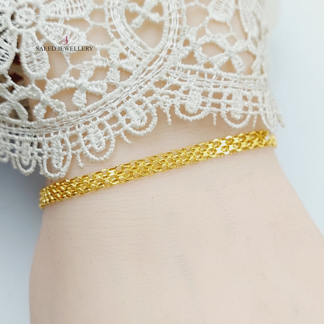 21K اسوارة مبسط-مجوهرات الشيخ سعيد-Saeed Jewelry 