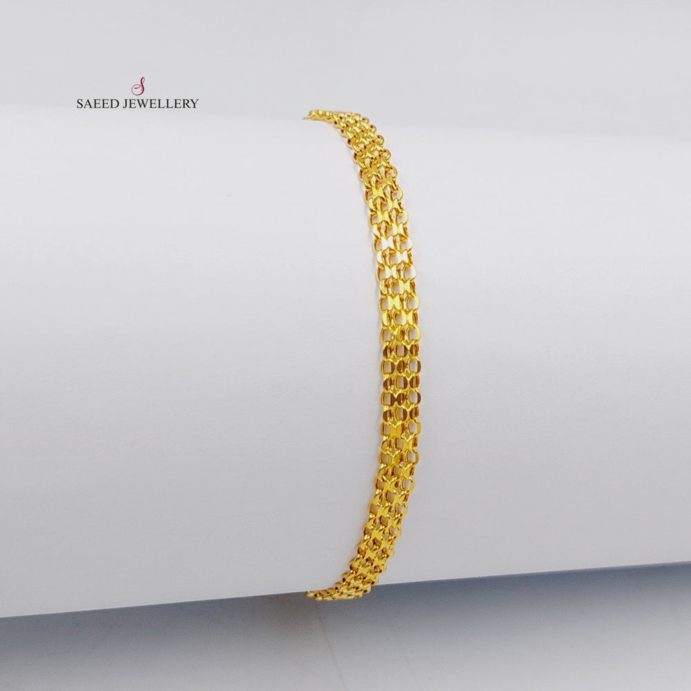 21K اسوارة مبسط-مجوهرات الشيخ سعيد-Saeed Jewelry 