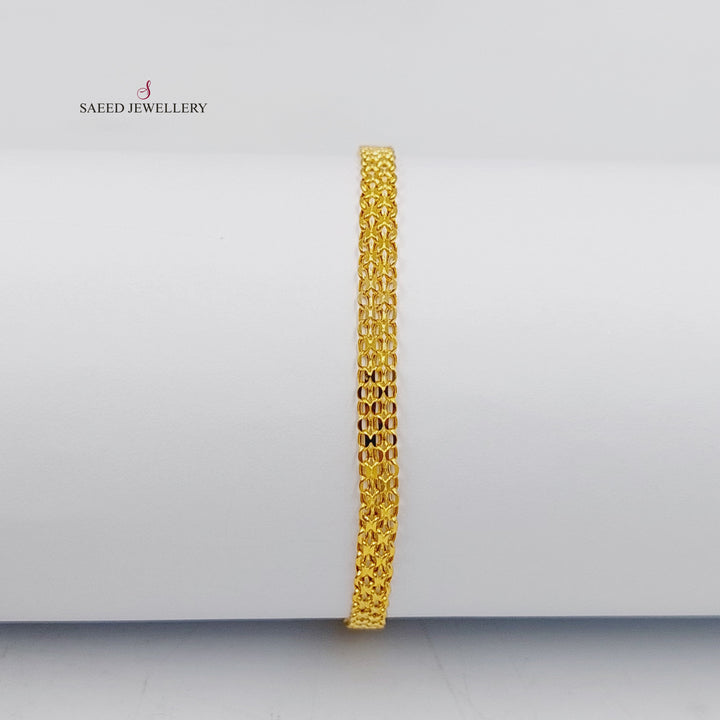 21K اسوارة مبسط-مجوهرات الشيخ سعيد-Saeed Jewelry 