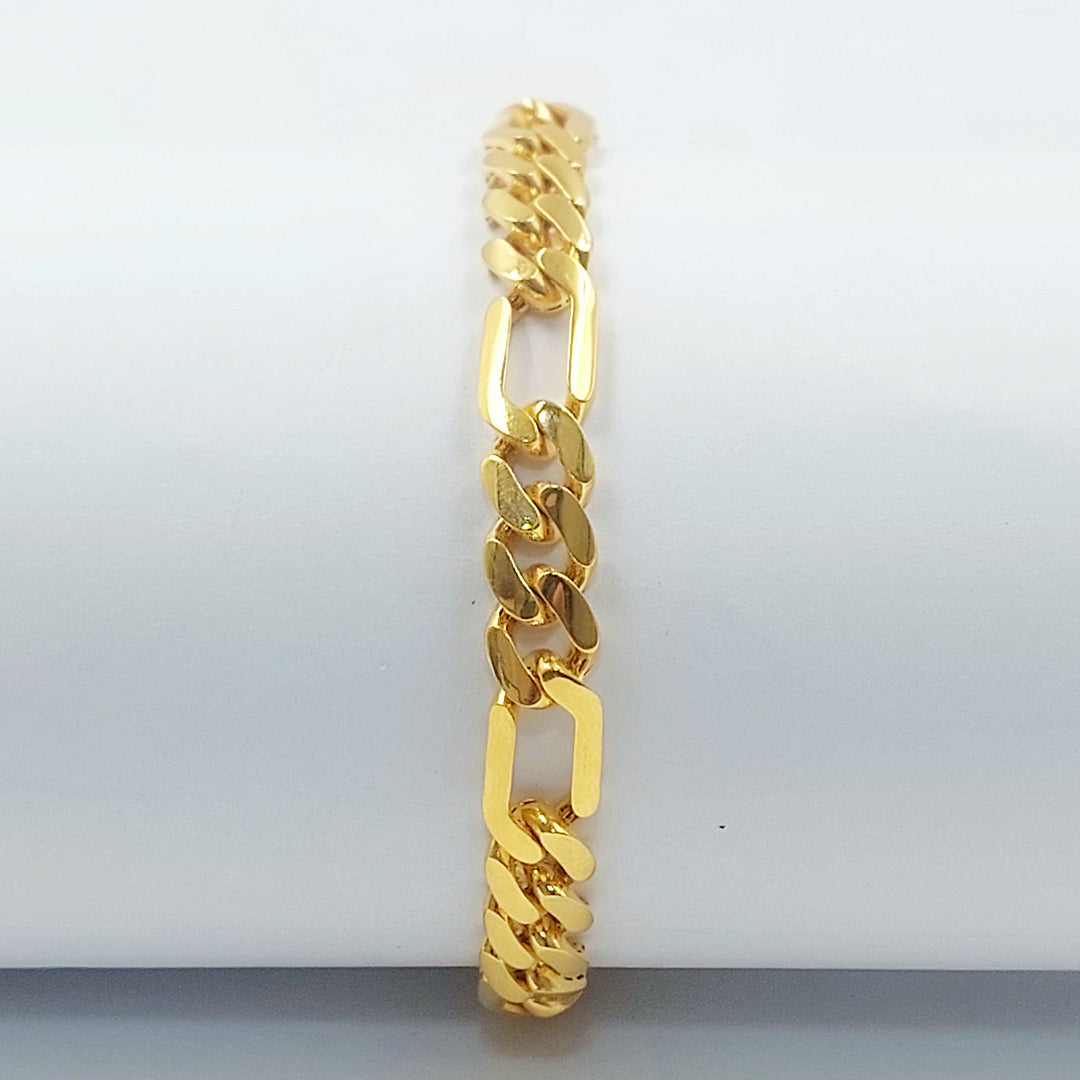 21K اسوارة جنزير مبسط-مجوهرات الشيخ سعيد-Saeed Jewelry 