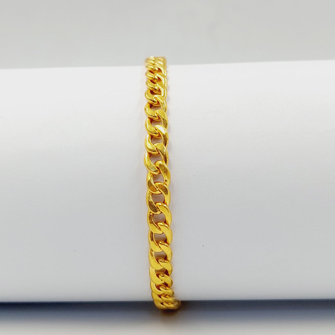 21K اسوارة جنزير مبسط-مجوهرات الشيخ سعيد-Saeed Jewelry 