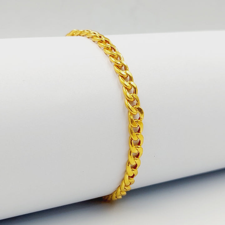 21K اسوارة جنزير مبسط-مجوهرات الشيخ سعيد-Saeed Jewelry 