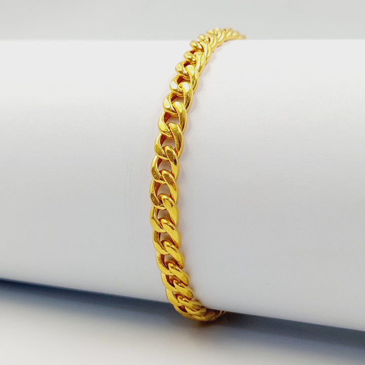 21K اسوارة جنزير مبسط-مجوهرات الشيخ سعيد-Saeed Jewelry 