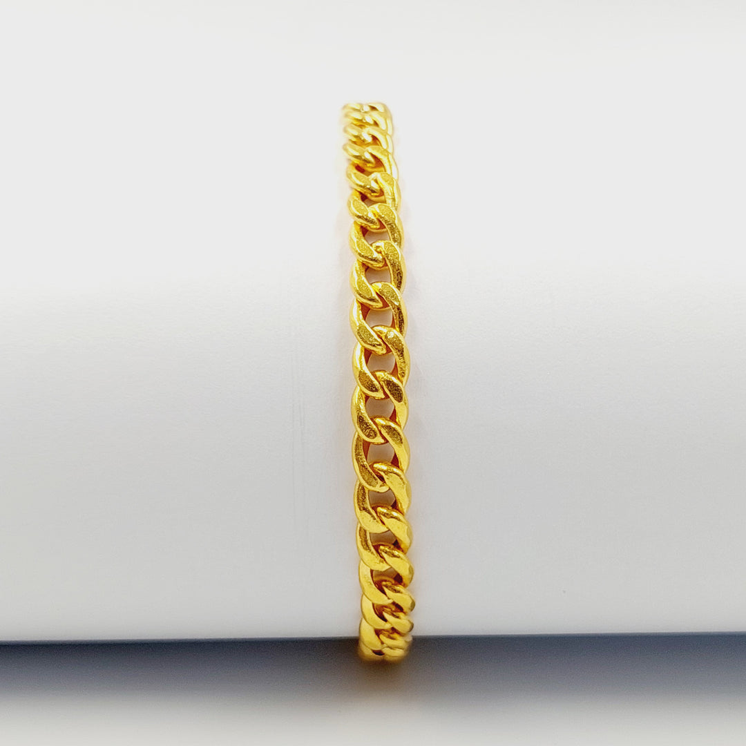 21K اسوارة جنزير مبسط-مجوهرات الشيخ سعيد-Saeed Jewelry 