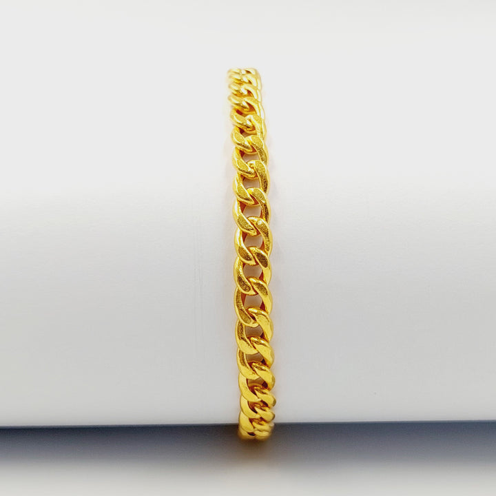 21K اسوارة جنزير مبسط-مجوهرات الشيخ سعيد-Saeed Jewelry 