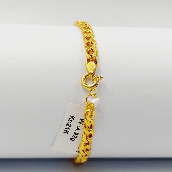 21K اسوارة جنزير مبسط-مجوهرات الشيخ سعيد-Saeed Jewelry 