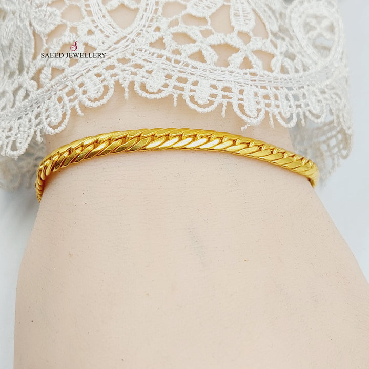 21K اسوارة جنزير مبسط-مجوهرات الشيخ سعيد-Saeed Jewelry 