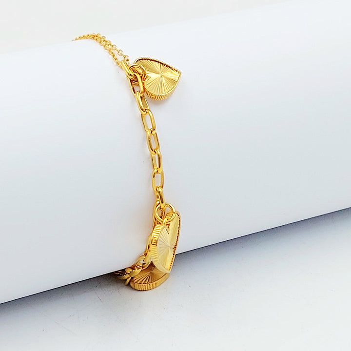 21K اسوارة فرفشة قلب-مجوهرات الشيخ سعيد-Saeed Jewelry 