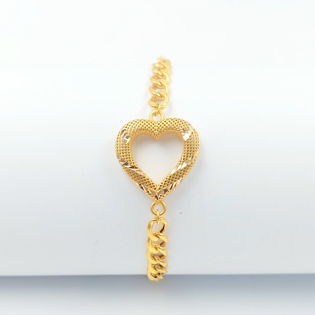 21K اسوارة قلب-مجوهرات الشيخ سعيد-Saeed Jewelry 
