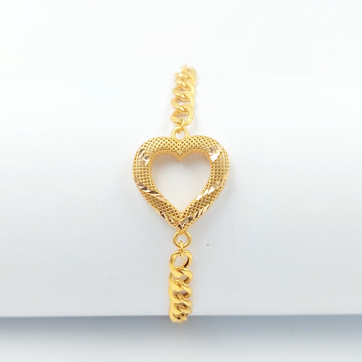 21K اسوارة قلب-مجوهرات الشيخ سعيد-Saeed Jewelry 