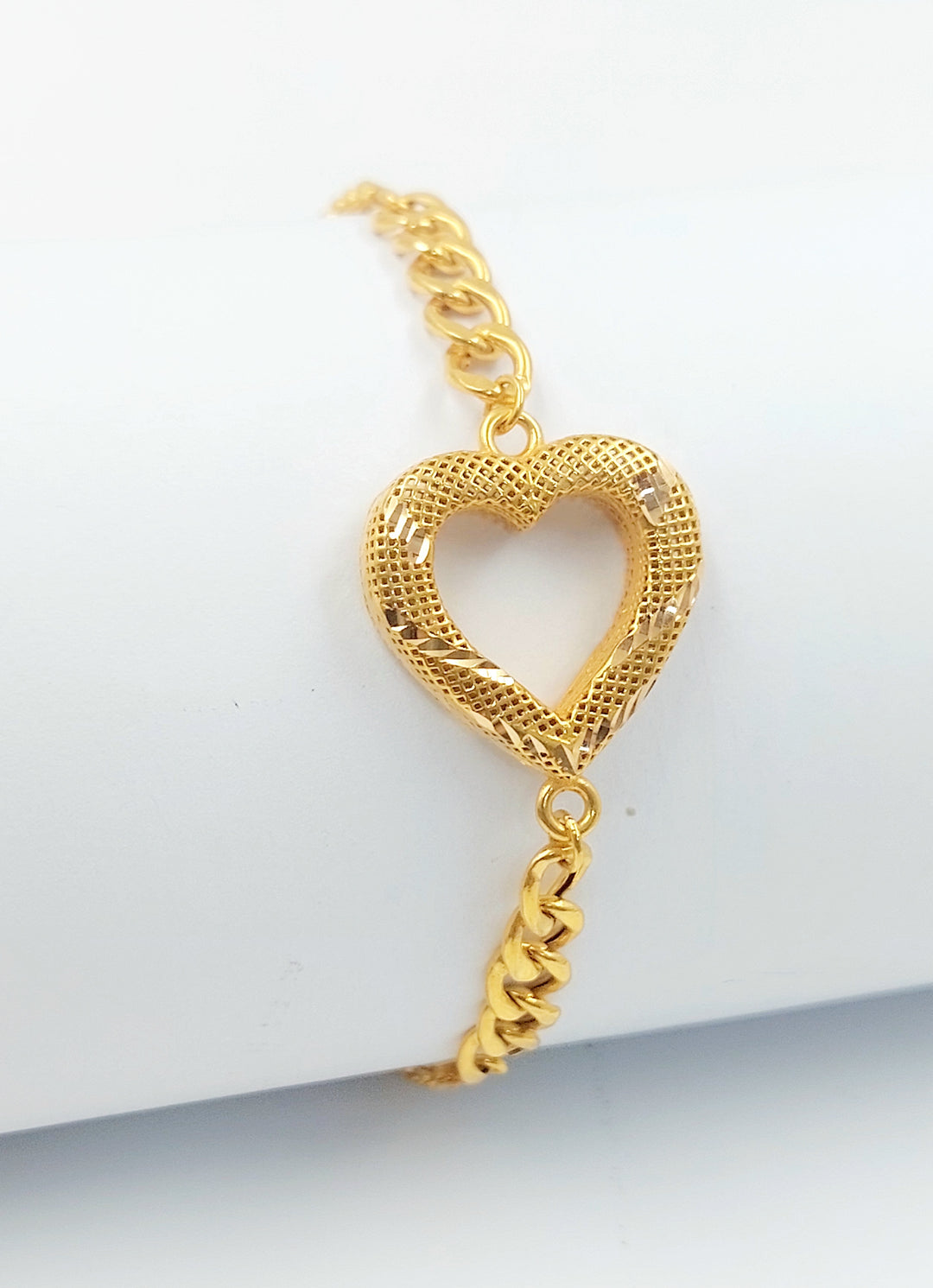 21K اسوارة قلب-مجوهرات الشيخ سعيد-Saeed Jewelry 