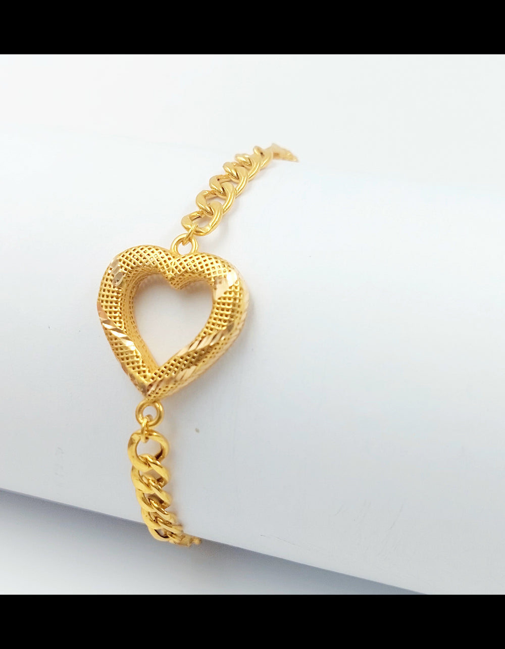 21K اسوارة قلب-مجوهرات الشيخ سعيد-Saeed Jewelry 