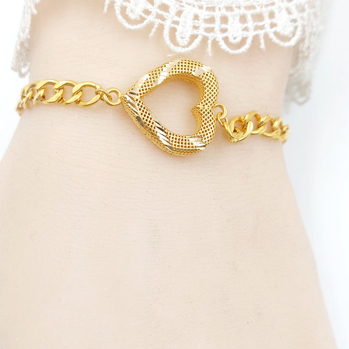 21K اسوارة قلب-مجوهرات الشيخ سعيد-Saeed Jewelry 