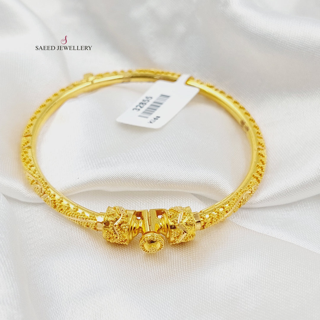 21K اسوارة مبرومة هندي-مجوهرات الشيخ سعيد-Saeed Jewelry 