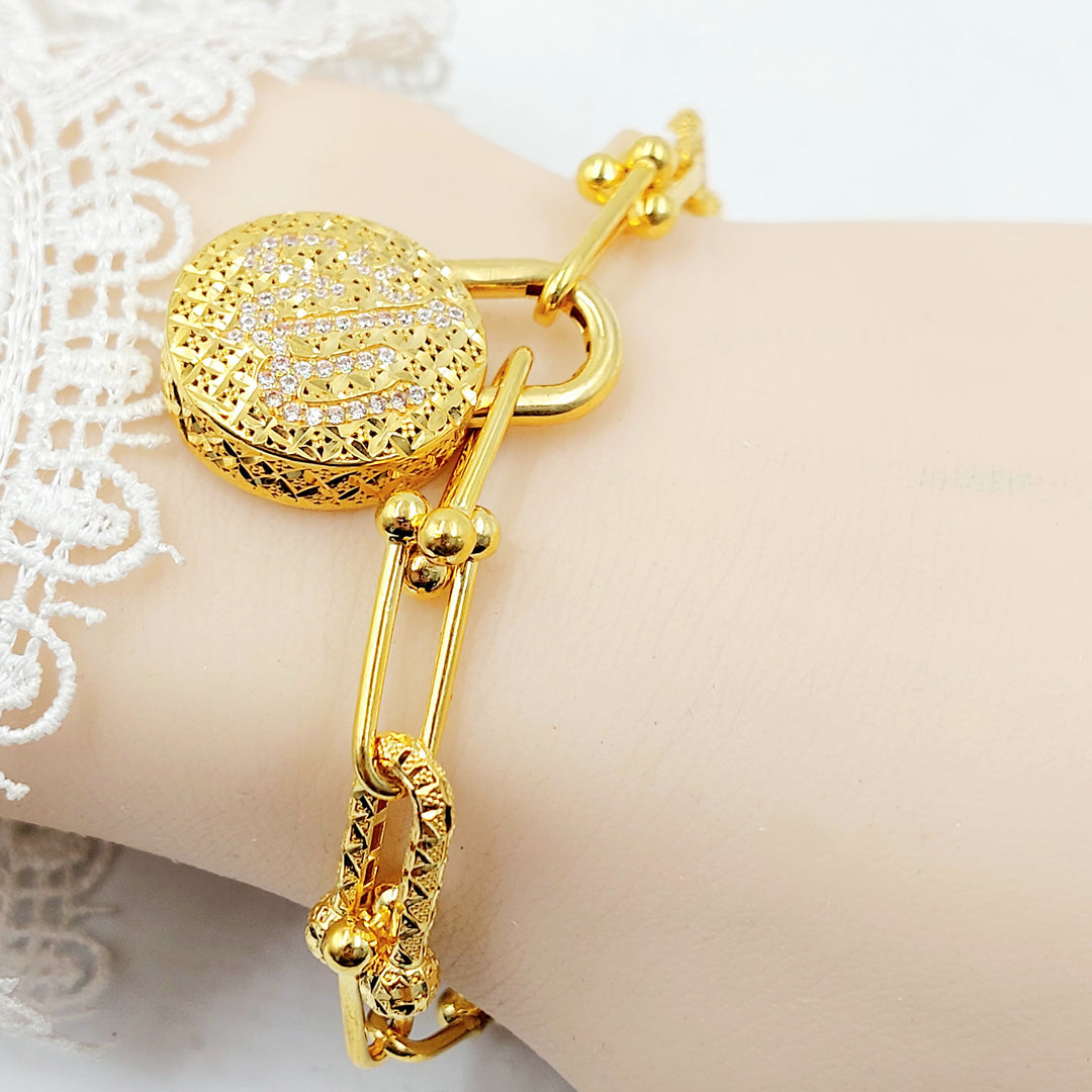 21K اسوارة بيبر كليب اسلامي-مجوهرات الشيخ سعيد-Saeed Jewelry 