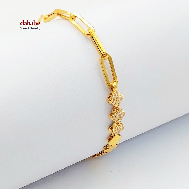 21K اسوارة بيبر كليب فرفشØ-مجوهرات الشيخ سعيد-Saeed Jewelry 