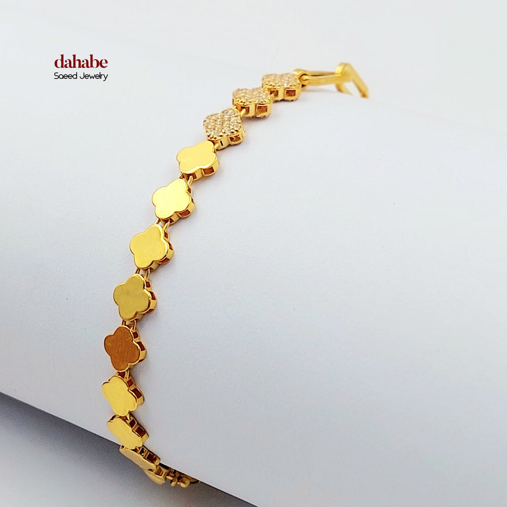 21K اسوارة بيبر كليب فرفشØ-مجوهرات الشيخ سعيد-Saeed Jewelry 